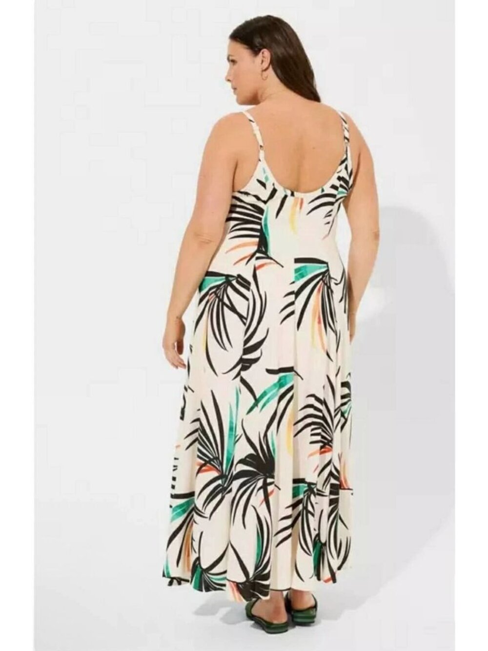 Torrid Women's Challis Trapeze Dress Tropical Print Dress Multi Size 1 (14/16) - Picture 2 of 9